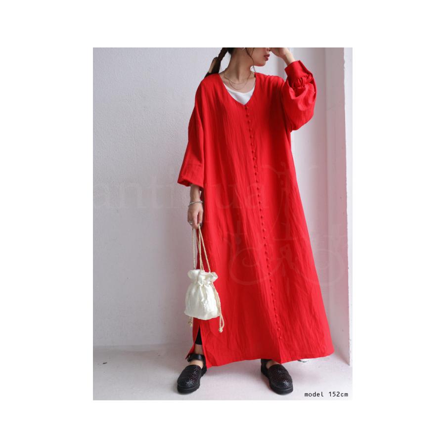 antiqua（アンティカ） ワンピース レディース ロング 長袖 シャツ