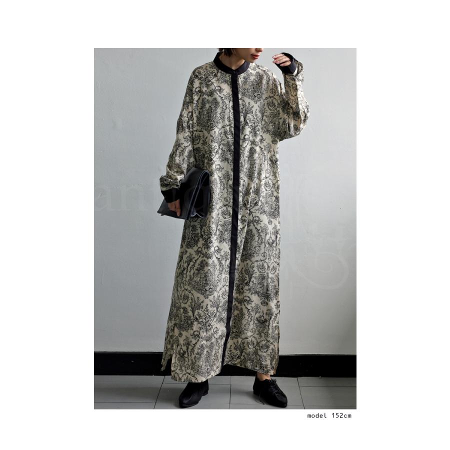 antiqua（アンティカ） トワルドジュイ風 シャツワンピース レディース