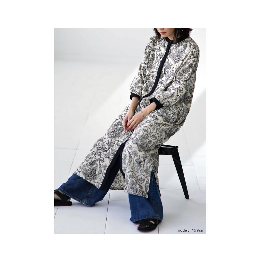 antiqua トワルドジュイ風 シャツワンピース レディース 長袖 antiqua トワルドジュイ風 シャツワンピース レディース 長袖
