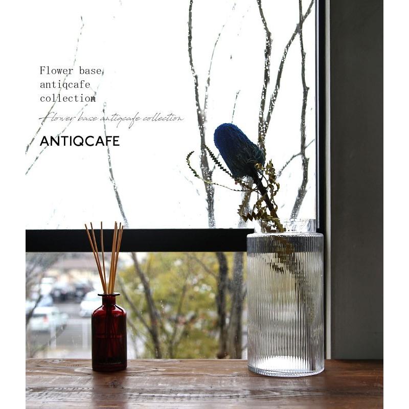 ヴィンテージ ブラック×ホワイト ガラス ベース ストライプ 花器 花瓶 ヴィンテージ ブラック×ホワイト ガラス ベース ストライプ 花器 花瓶