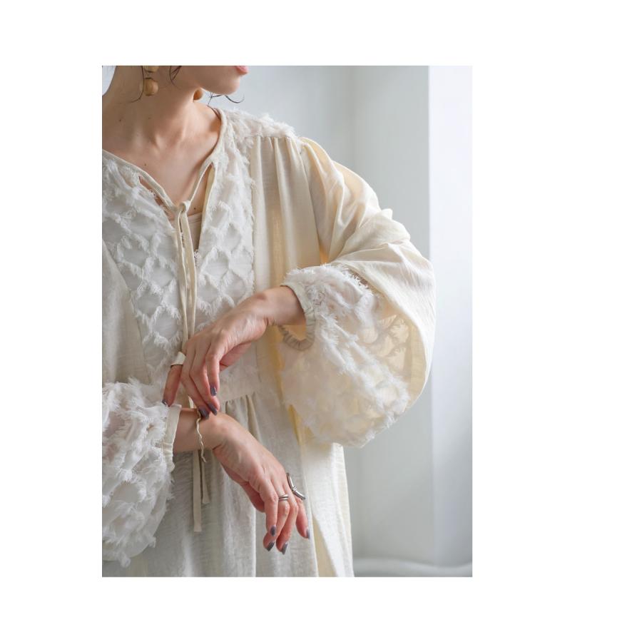 antiqua（アンティカ） 切替ギャザーワンピース レディース 長袖