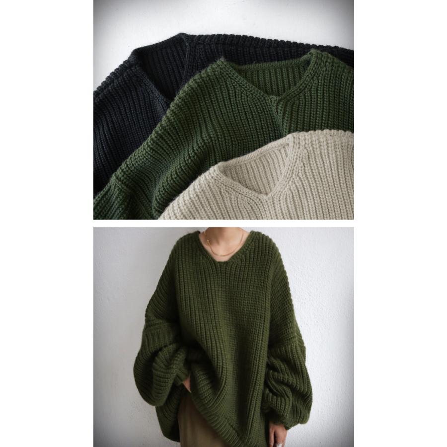 Vネックニット レディース トップス 長袖 セーター Vネック ざっくり 送料無料 2月25日0時 再再販 メール便不可 Pu Antiqua 通販 Yahoo ショッピング