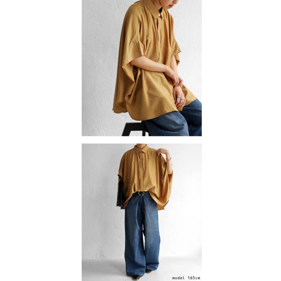 トップス シャツ 半袖 レディース ドルマン ゆったり 半袖ワイドシャツ 再再販 メール便不可 Py Antiqua 通販 Yahoo ショッピング