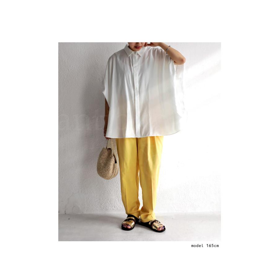 antiqua（アンティカ） 半袖ワイドシャツ シャツ レディース トップス