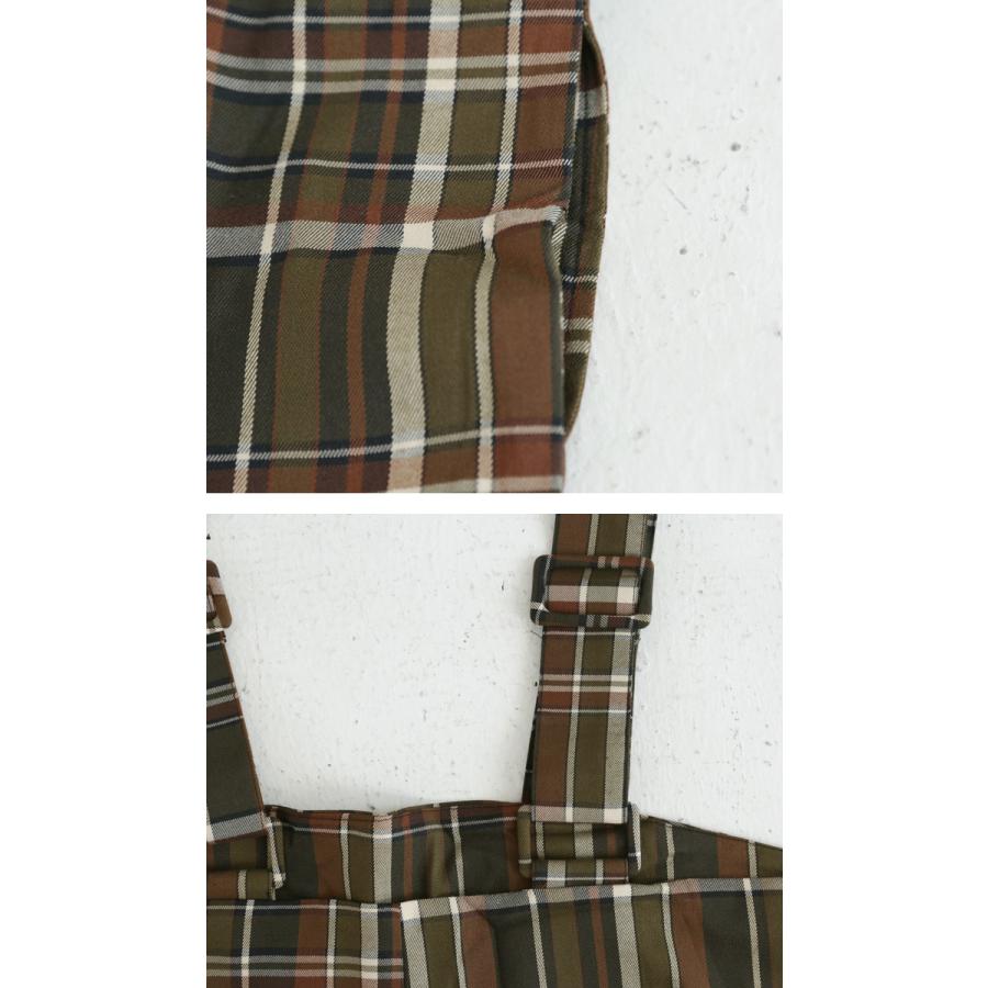 antiqua サロペット レディース オールインワン チェック レトロ