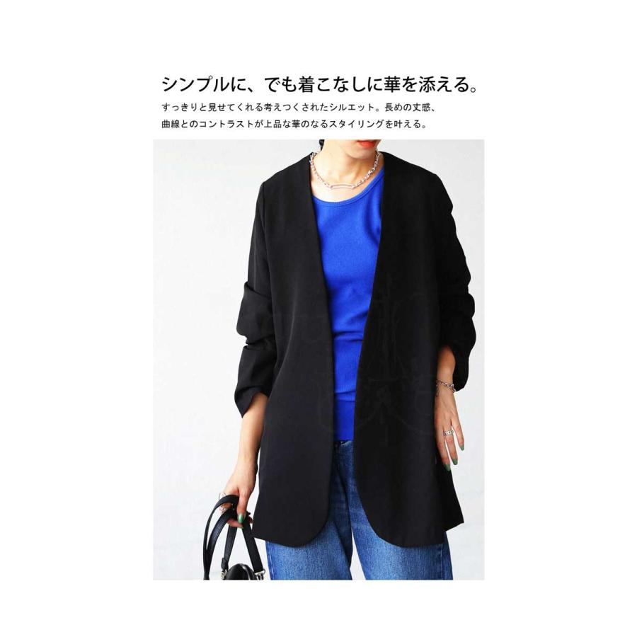 antiqua（アンティカ） ノーカラージャケット ジャケット レディース