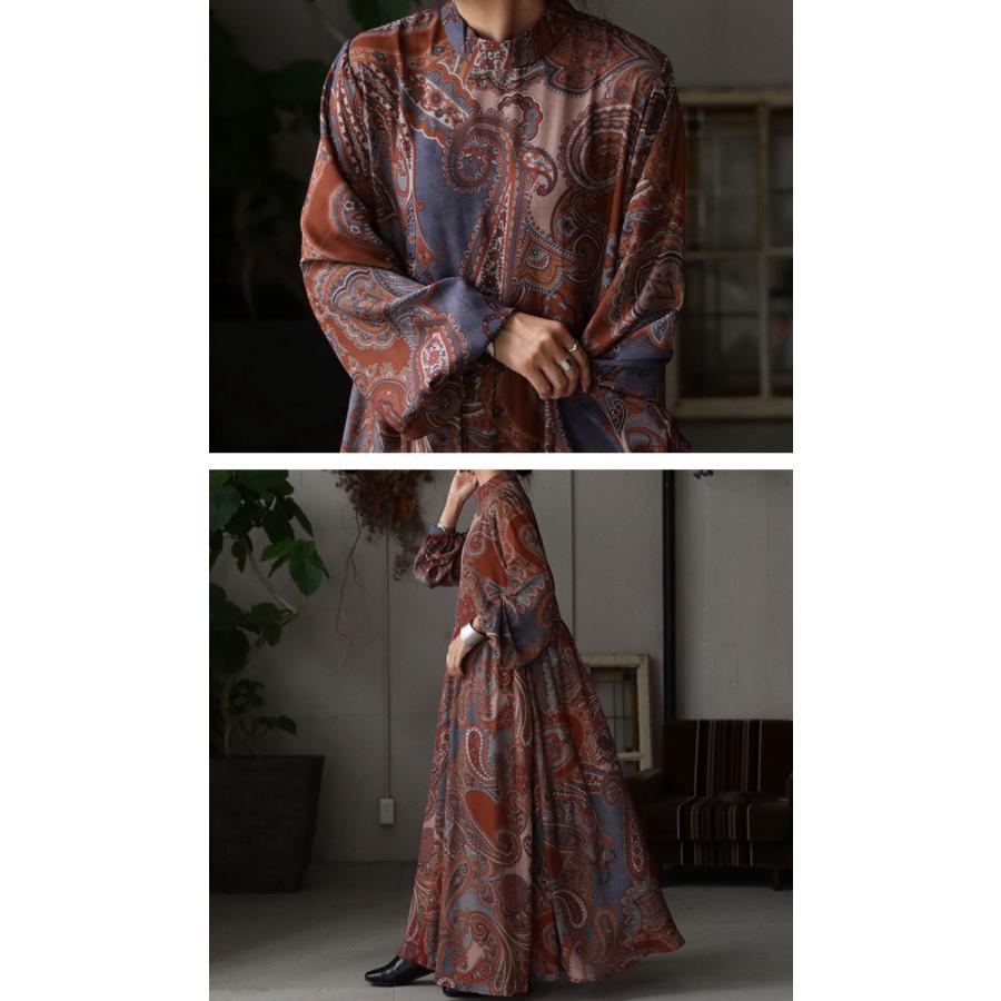 ワンピース レディース ロング 長袖 ペイズリー柄 柄 ワンピ 送料無料 4月15日0時 再再販 メール便不可 母の日 Py Antiqua 通販 Yahoo ショッピング