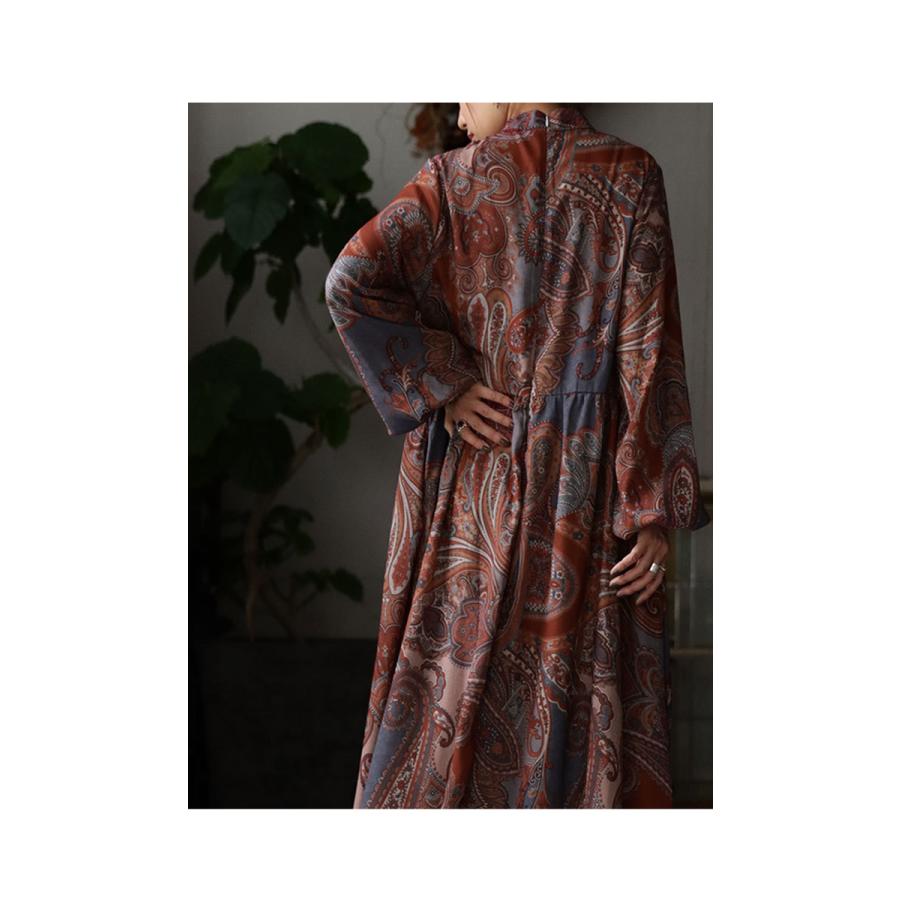 ワンピース レディース ロング 長袖 ペイズリー柄 柄 ワンピ 送料無料 4月15日0時 再再販 メール便不可 Py Antiqua 通販 Yahoo ショッピング