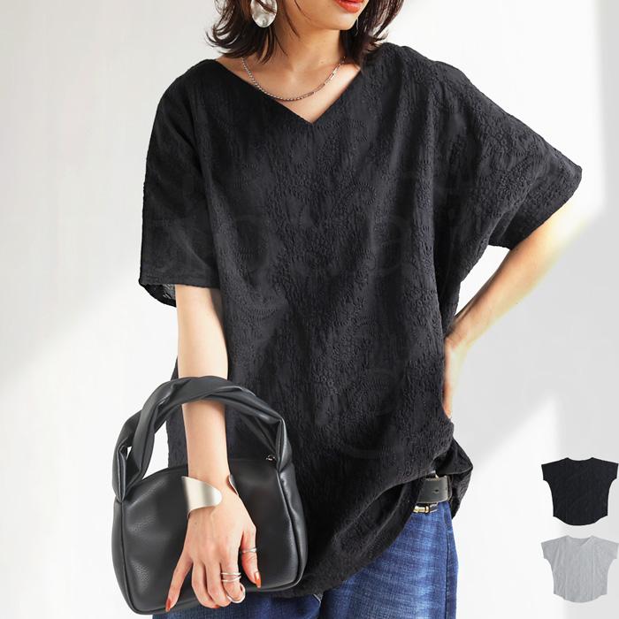 タグ付き　bul bul 刺繍　トップス antiqua ペイズリー刺繍トップス トップス レディース プル