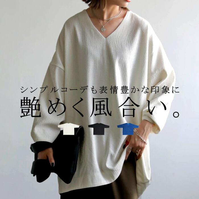 antiqua（アンティカ） Vネックトップス レディース トップス 無地