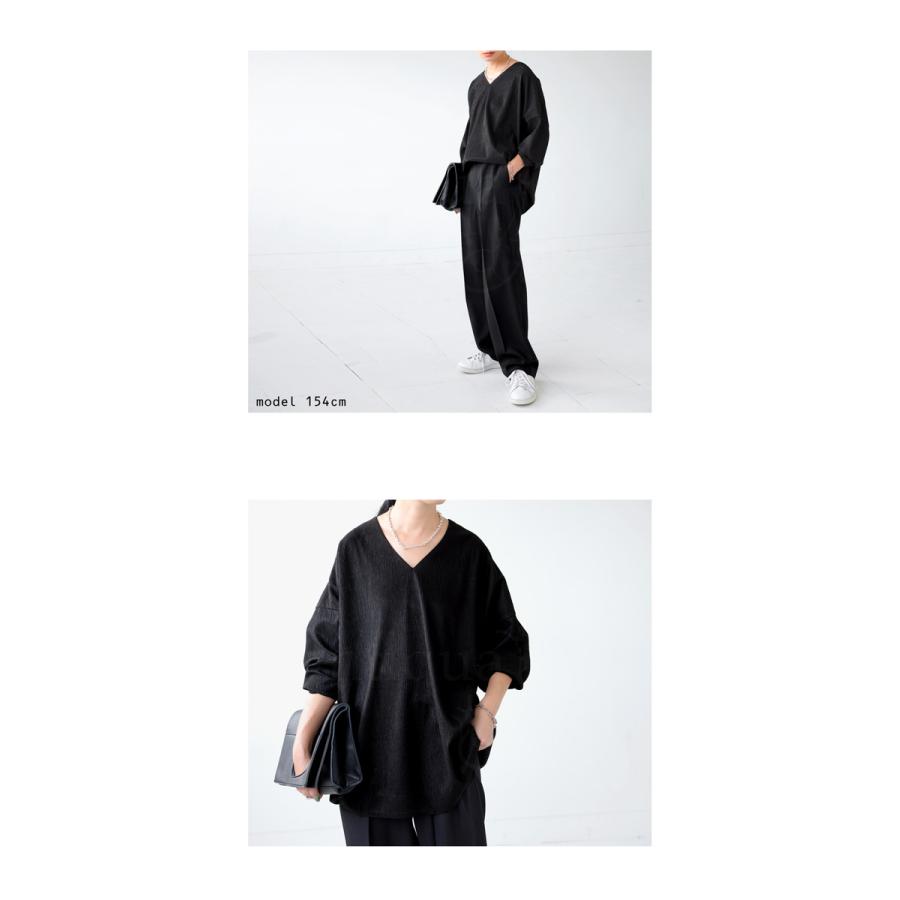 antiqua（アンティカ） Vネックトップス レディース トップス 無地