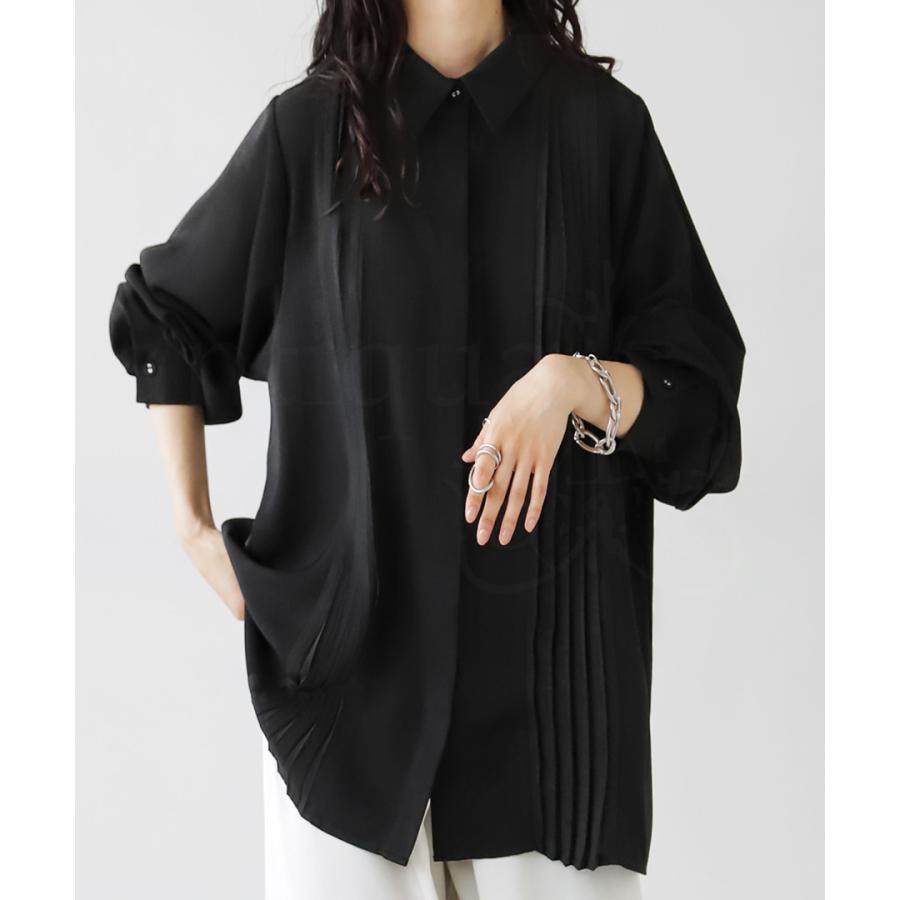 antiqua（アンティカ） プリーツシャツ シャツ レディース トップス