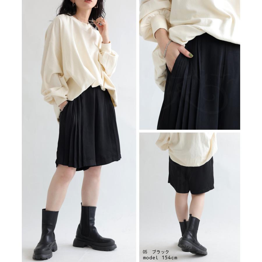 antiqua（アンティカ） プリーツハーフパンツ パンツ レディース