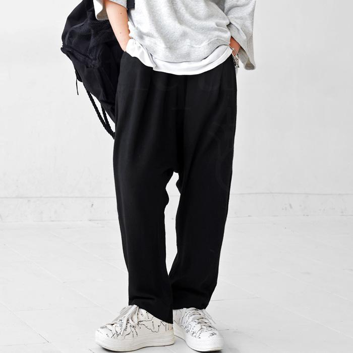 PPサルエルパンツ(黒) Yohji Yamamoto - 【残り一点】マチ付きサルエルパンツ | ACRMTSM