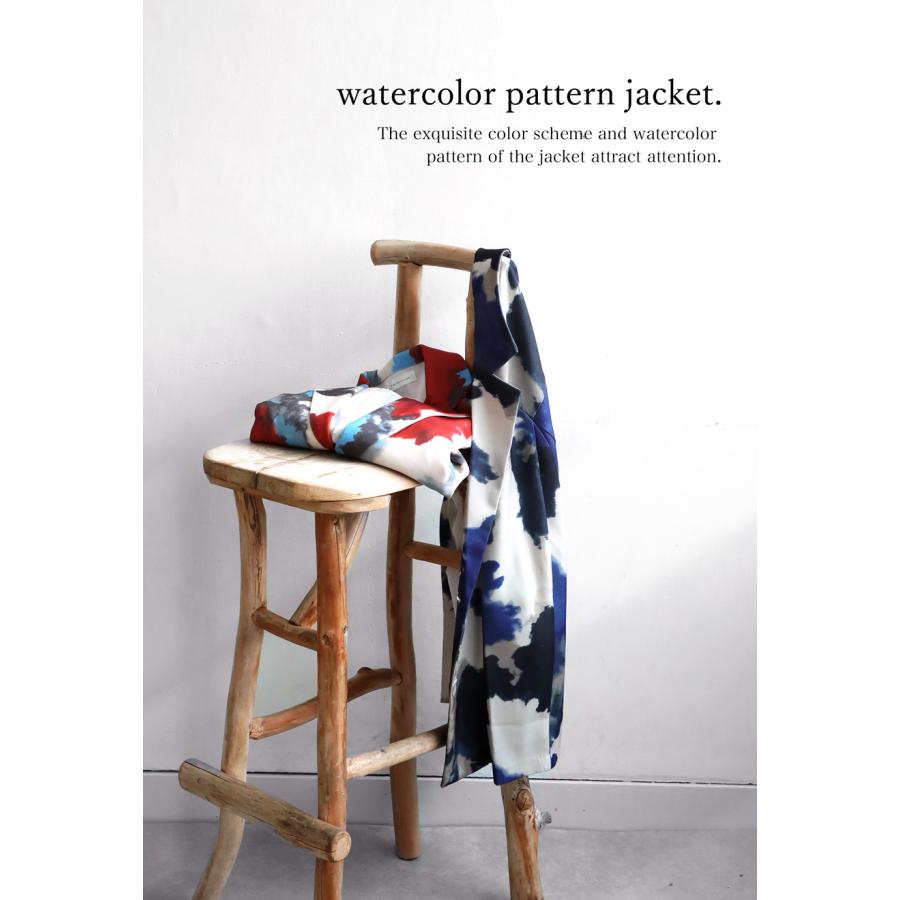 antiqua（アンティカ） 水彩柄ジャケット ジャケット トップス