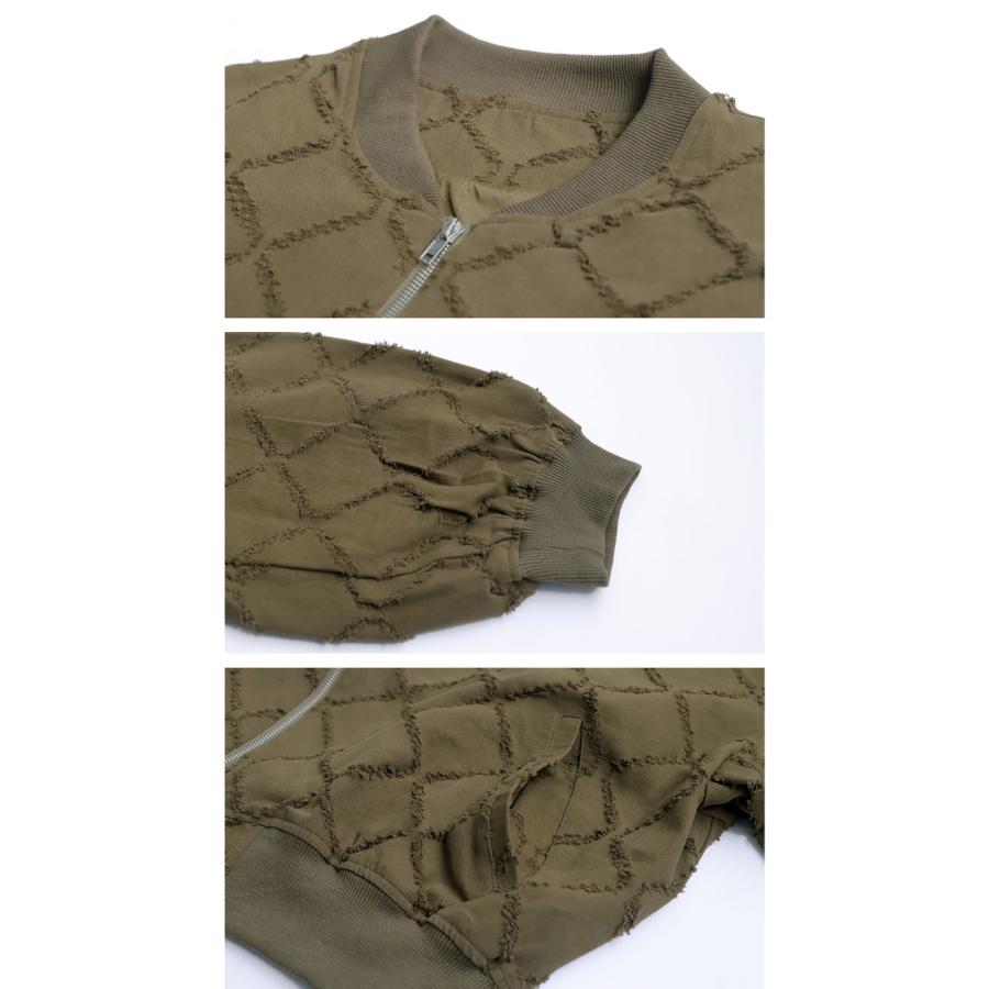 antiqua（アンティカ） ジャガードブルゾン レディース 前開き