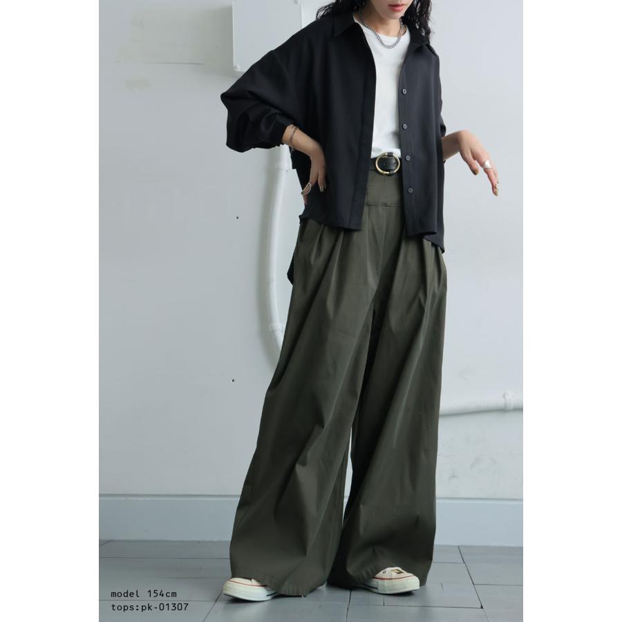antiqua（アンティカ） タックワイドパンツ パンツ レディース