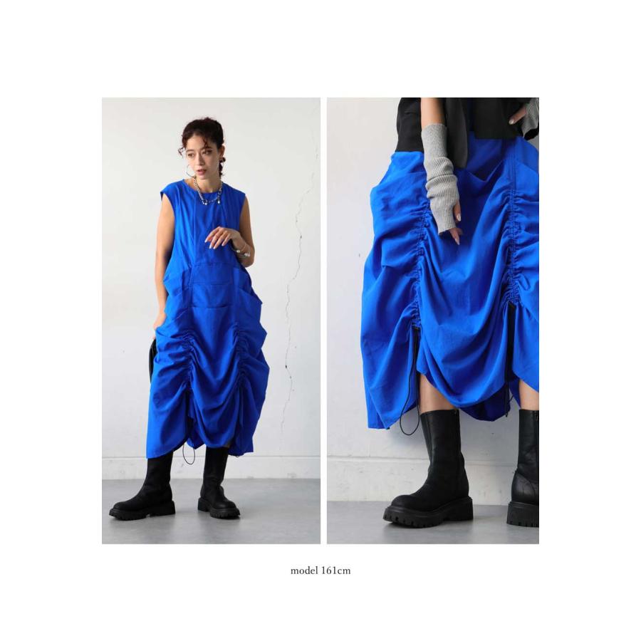 ギャザーワンピ ワンピース レディース ロング 送料無料・500ptメール便可 | antiqua | 16