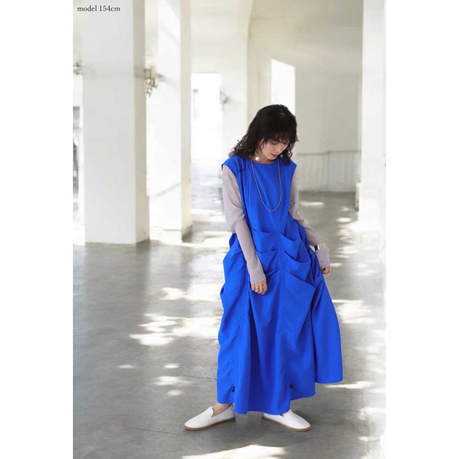 ギャザーワンピ ワンピース レディース ロング 送料無料・500ptメール便可 | antiqua | 05