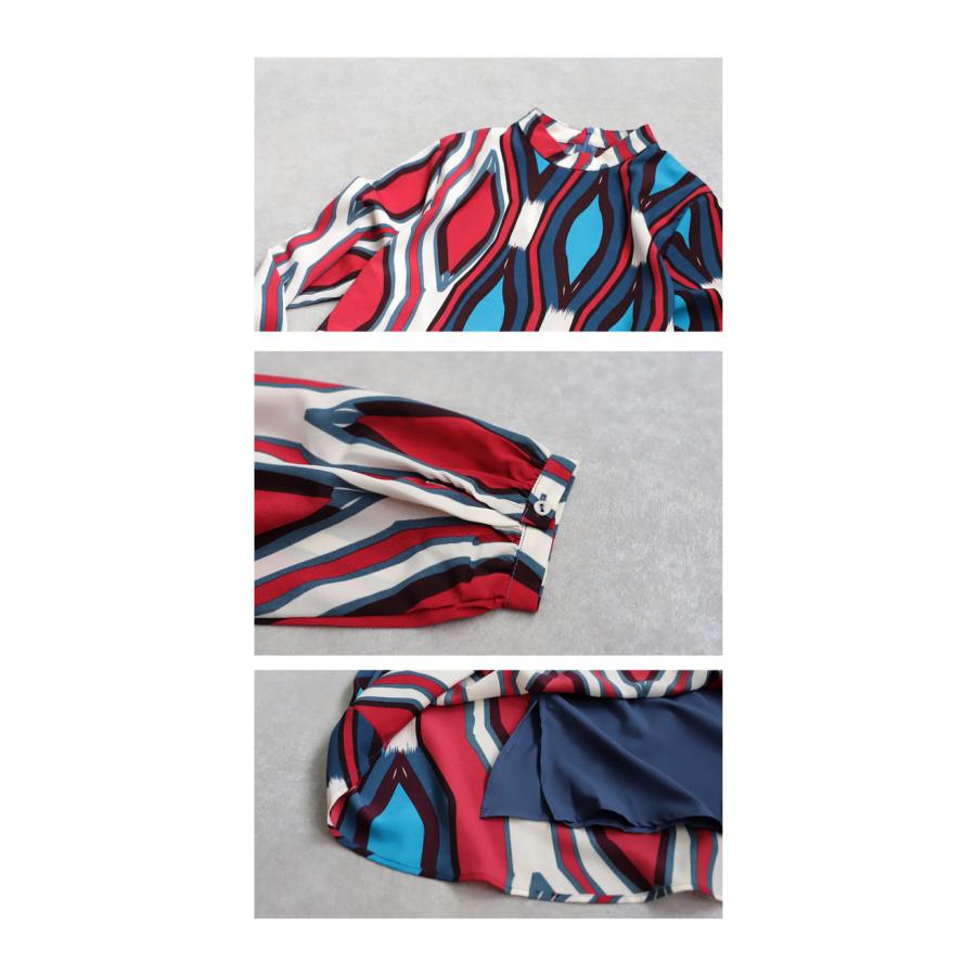 antiqua（アンティカ） ジオメトリック柄ワンピース レディース 長袖