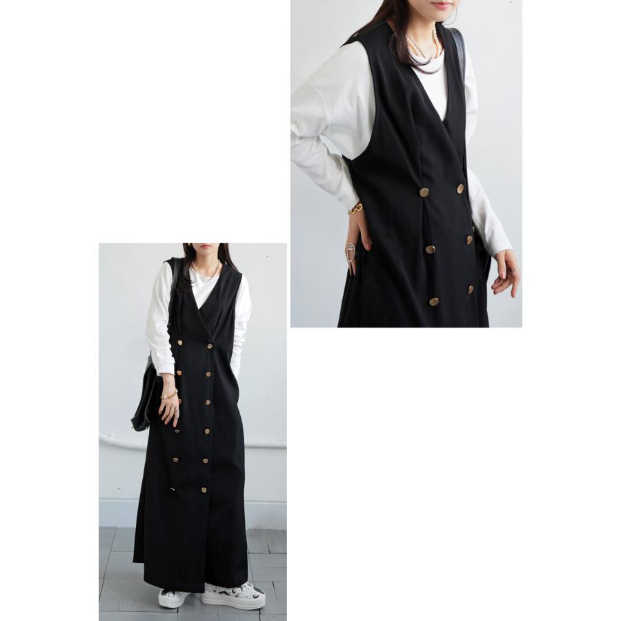 antiqua（アンティカ） ロングジレ風ダブルワンピース レディース