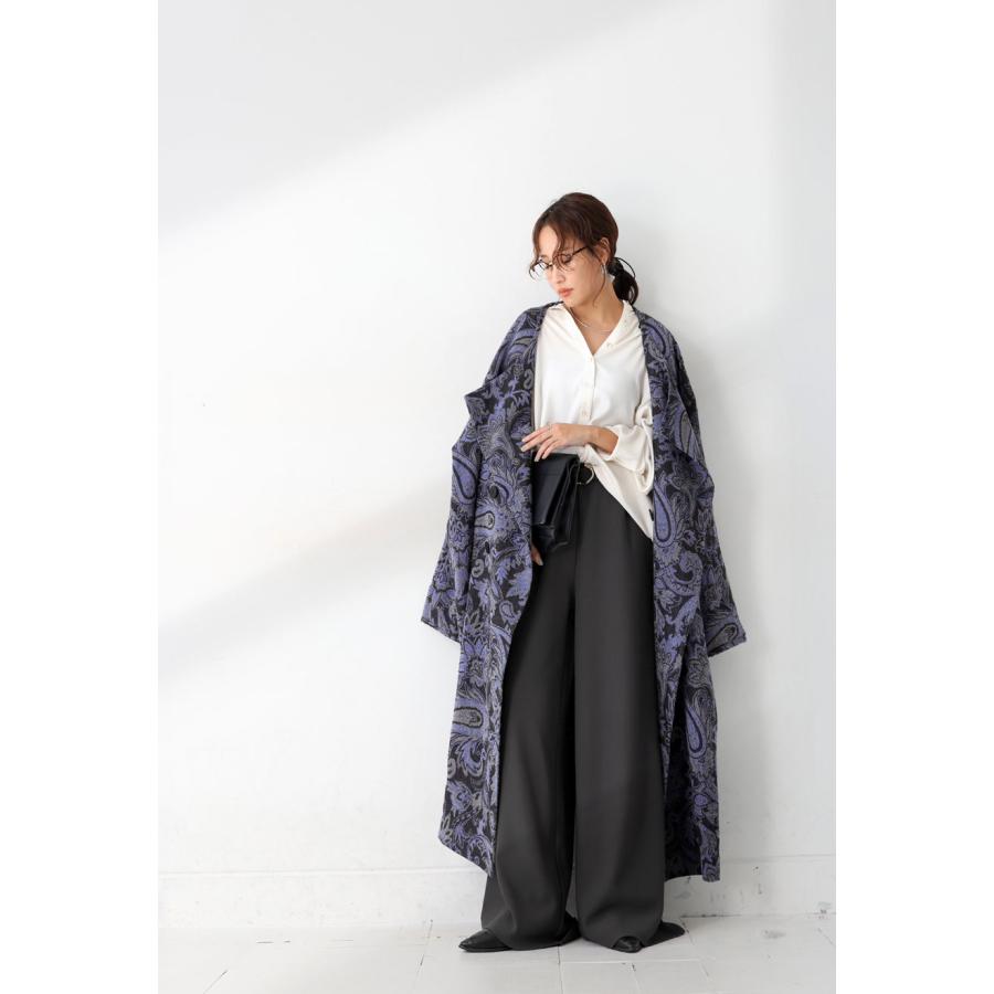 antiqua（アンティカ） 裏起毛 ジョーゼット ワイドパンツ レディース