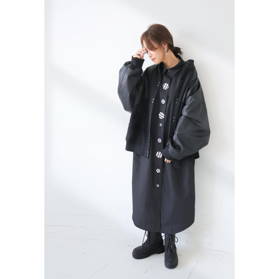 antiqua（アンティカ） デザインボタン シャツワンピース レディース