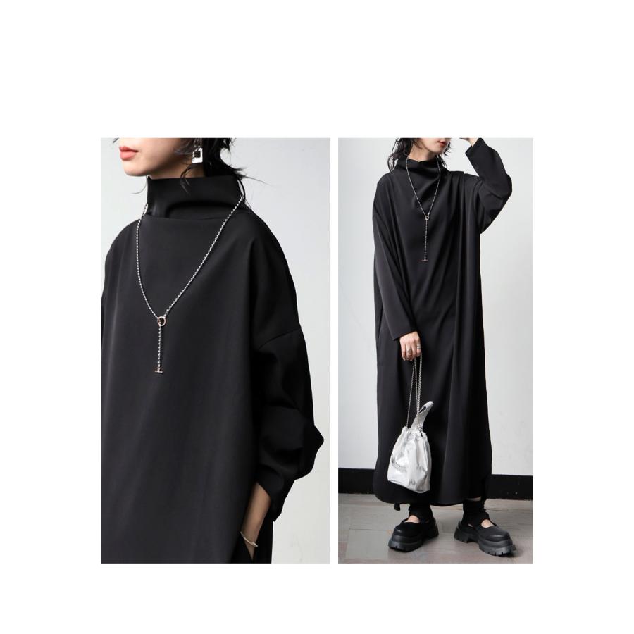 antiqua（アンティカ） ワンピース レディース 長袖 ハイネック ロング