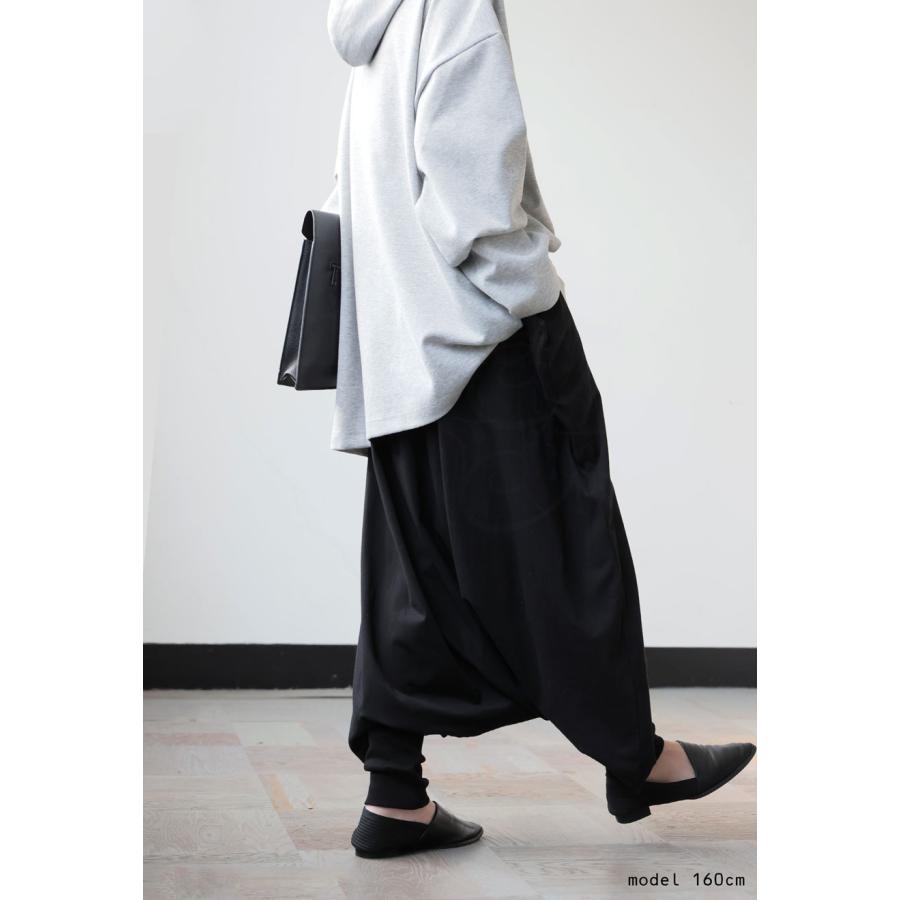 antiqua（アンティカ） サルエルパンツ レディース ロング丈 変形 無地