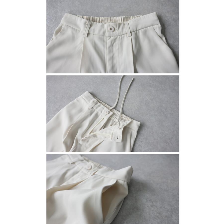 antiqua（アンティカ） ワイドパンツ レディース タック ロング 