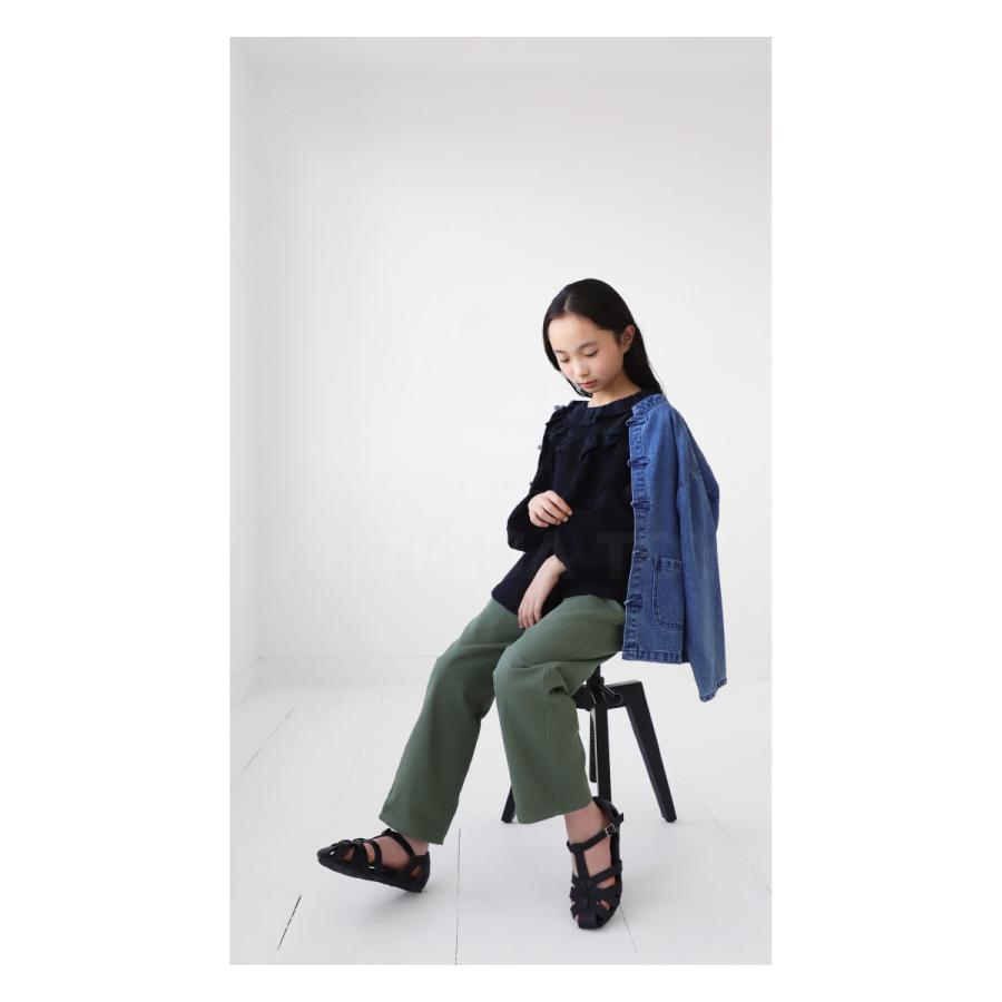 antiqua（アンティカ） トップス 長袖 ブラウス フリル レース 子供服