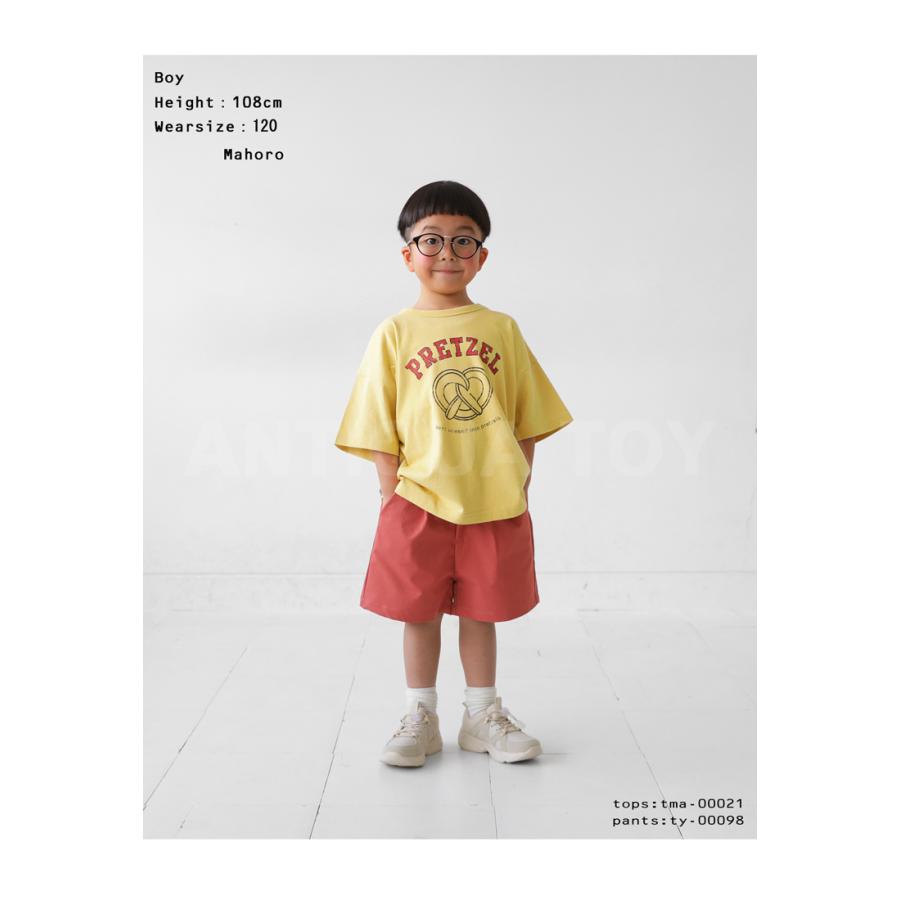 フードロゴ Tシャツ トップス 半袖 ロゴ キッズ 子供服 ・50ptメール便可 TOY | antiqua | 08