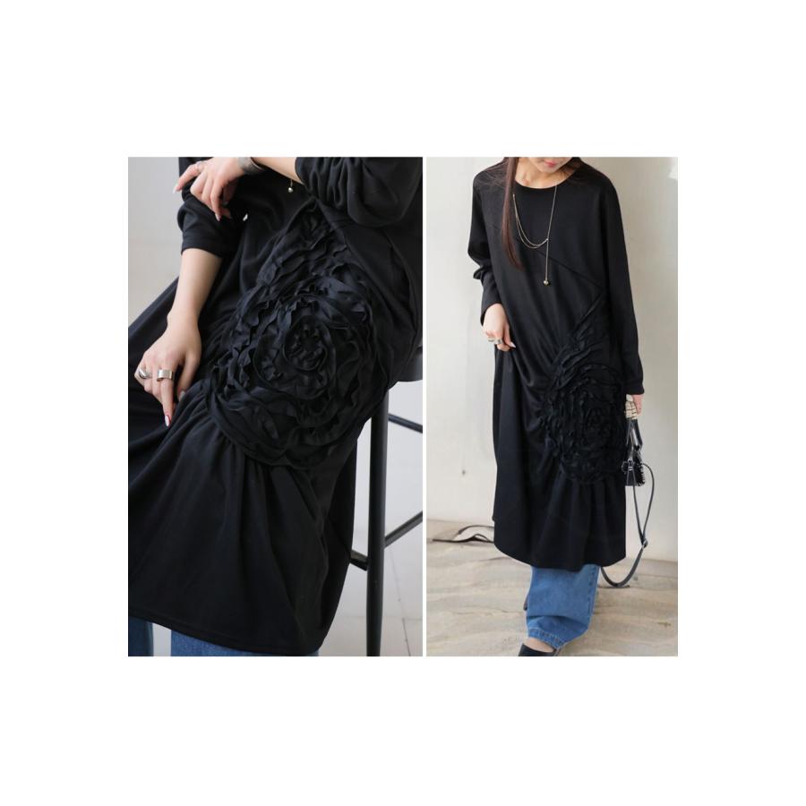 antiqua 刺繍ワンピース レディース ロング ポケット付き 送料