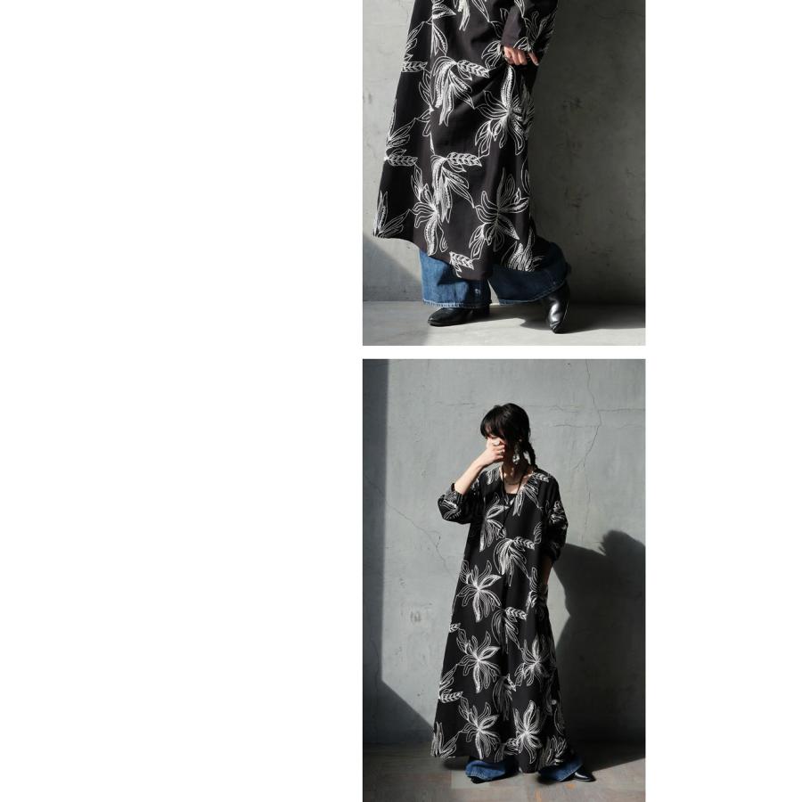 antiqua（アンティカ） ボタニカル柄 ワンピース ロング レディース
