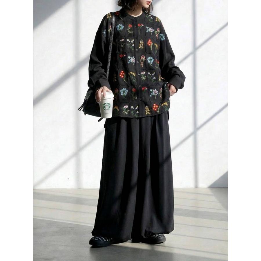 antiqua 刺繍羽織シャツ antiqua（アンティカ） 羽織るだけで雰囲気が出る、頼れる一枚。変形