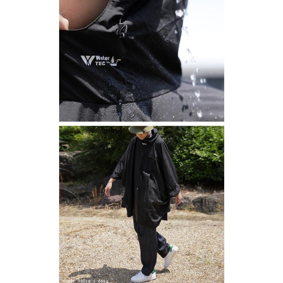 アンティカ antiqua ポンチョ アウター ブラック antiqua（アンティカ） ポンチョ 撥水ポケットダブルポンチョ