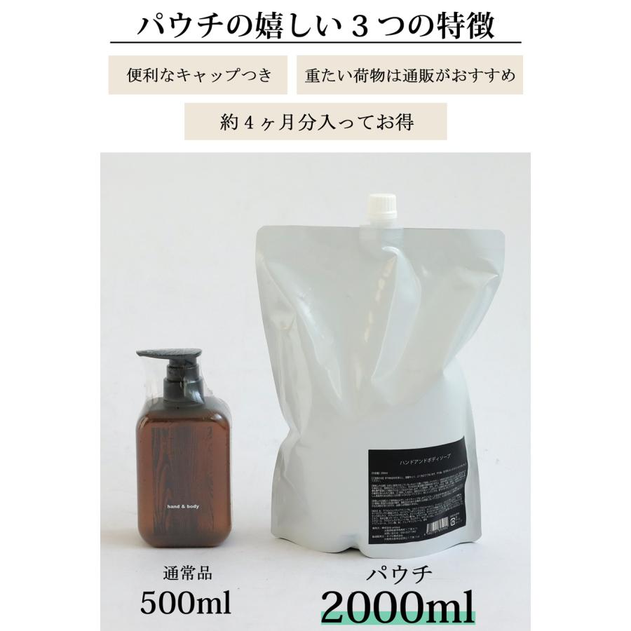詰め替え ハンドアンドボディソープ パウチ 2000ml ・メール便不可 父