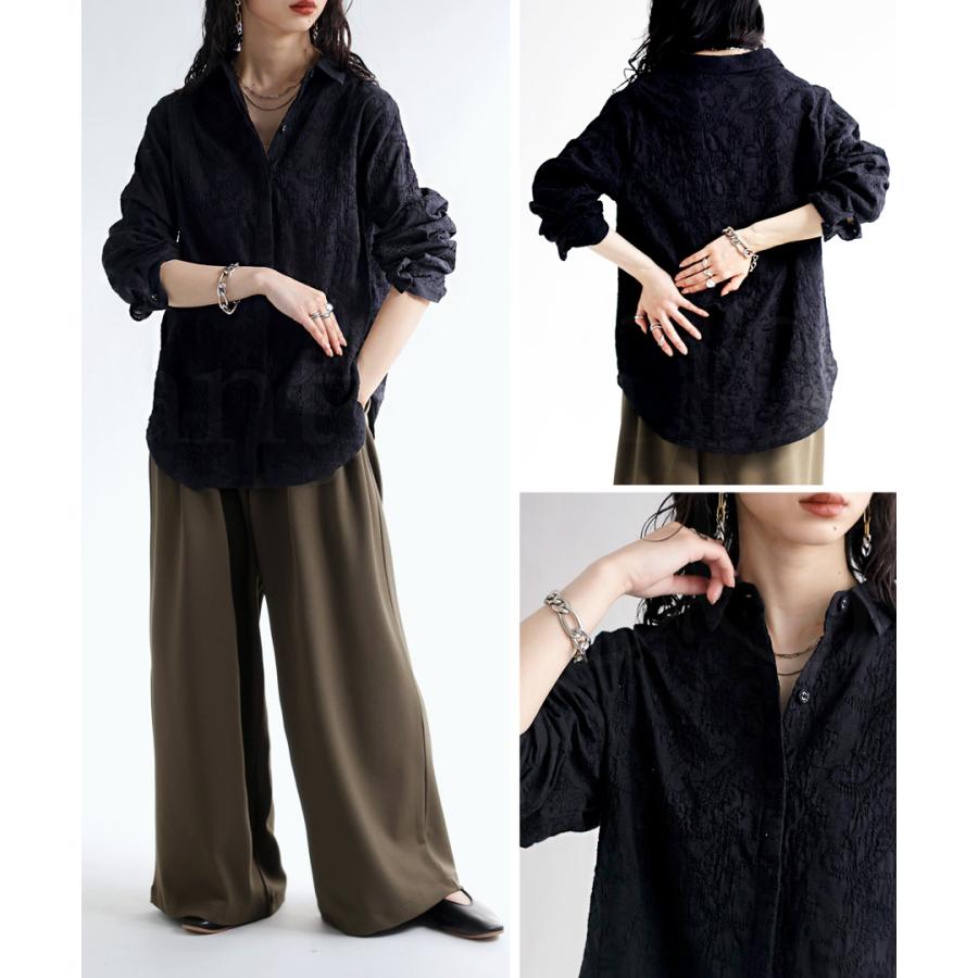 antiqua（アンティカ） 大人気！ペイズリー刺繍シャツ シャツ