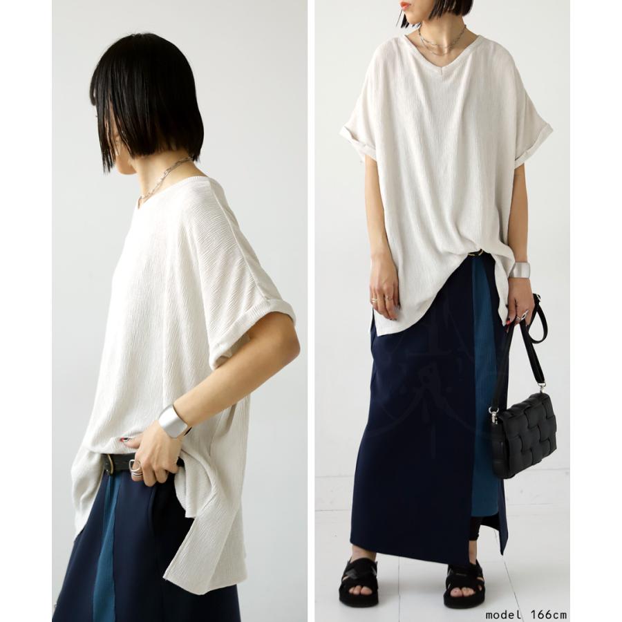 楊柳 カットソー レディース トップス 半袖 無地・100ptメール便可 | antiqua | 11