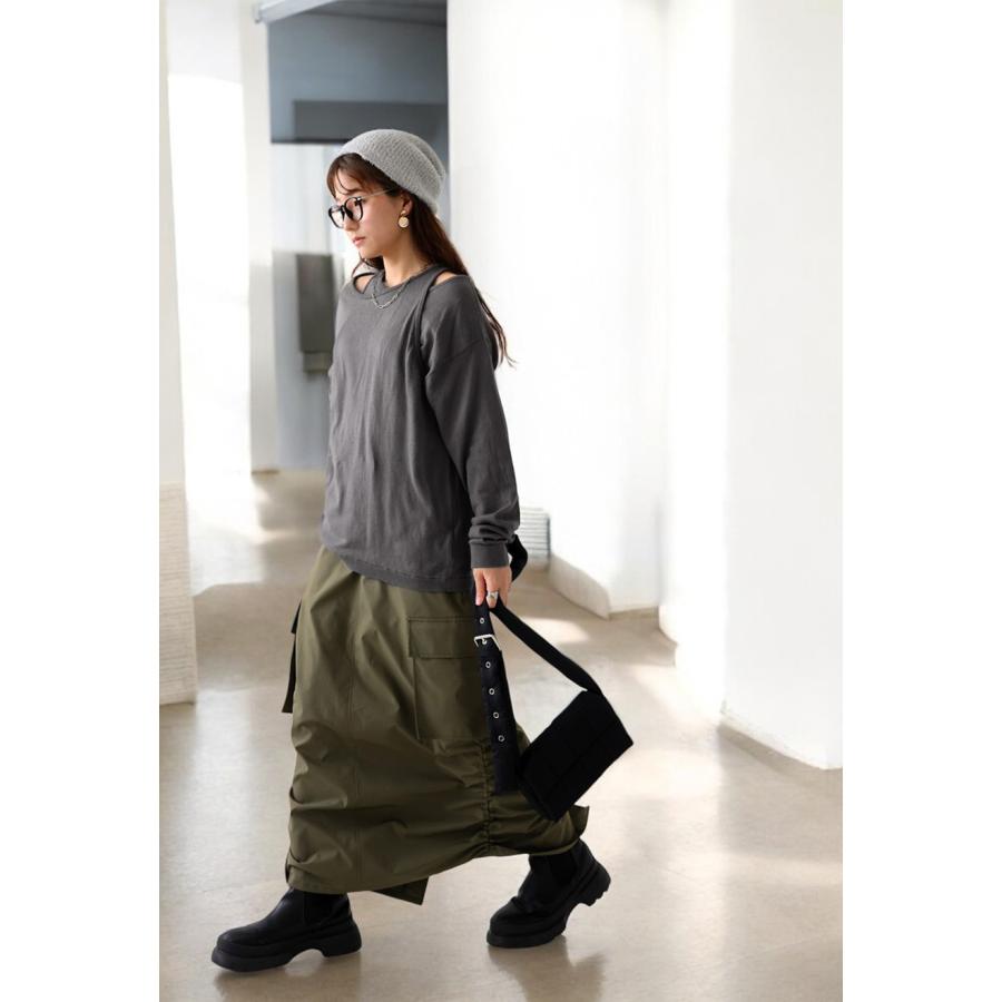 antiqua サイドスリットロールネックニット 前後差 レイヤード トップス antiqua - antiqua サイドスリットロールネックニット 前後差