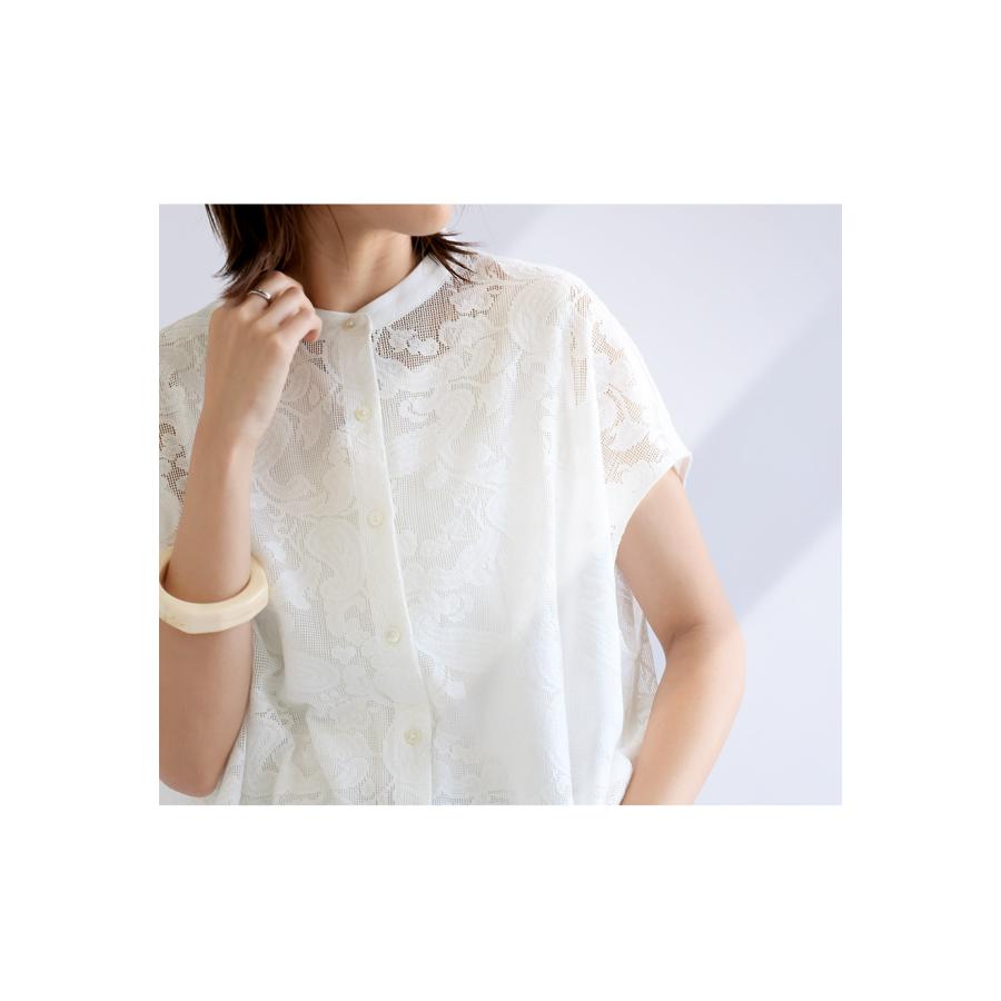 【EPOCA】レース刺繍ノースリーブカットソー ikka（イッカ） タンクトップ ノースリーブ 「接触冷感／UVカット