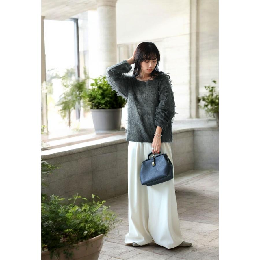 antiqua（アンティカ） フリンジシアーニット ニット レディース