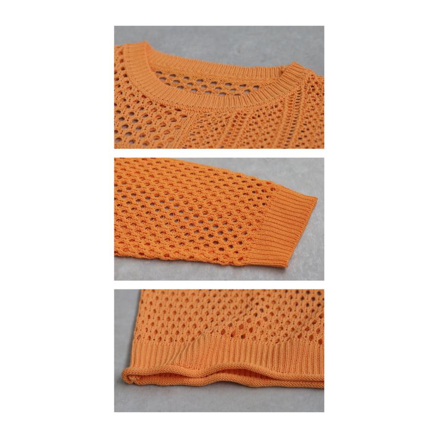 透かし編みニット ニット レディース トップス 長袖・500ptメール便可 | antiqua | 11