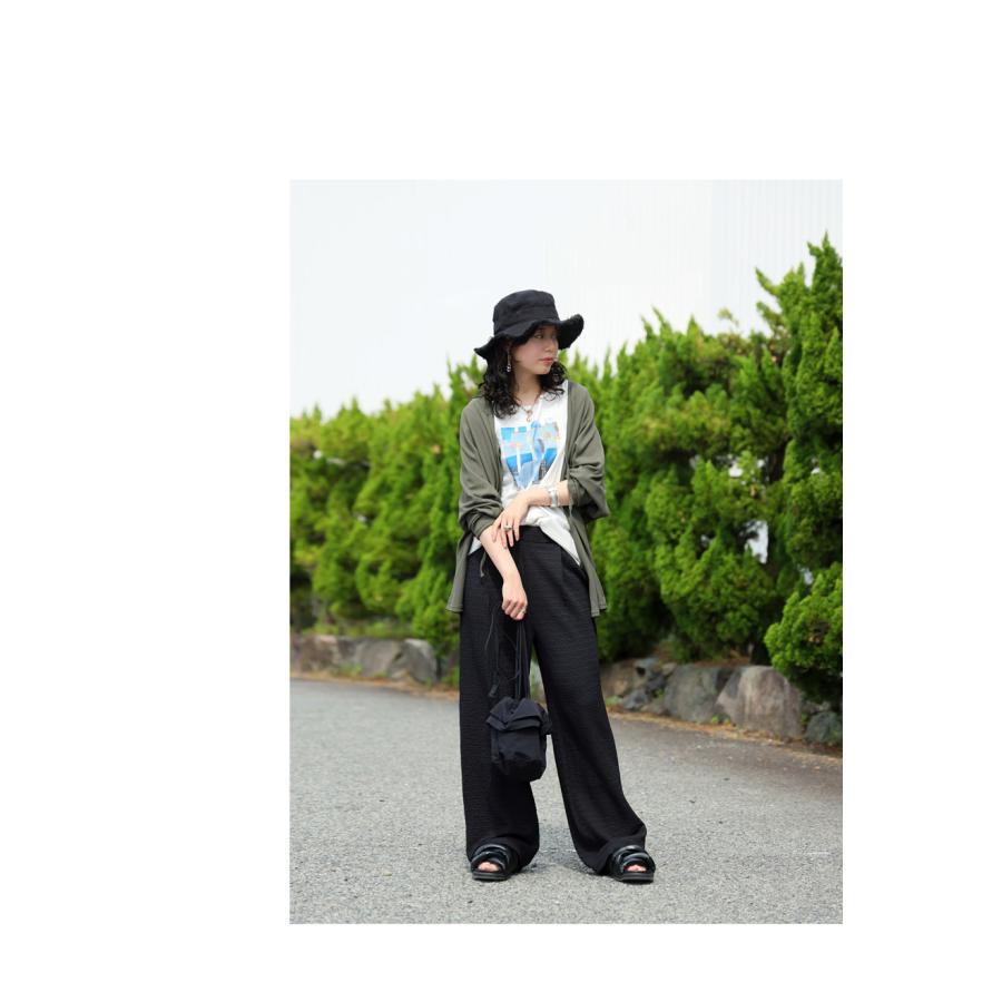 antiqua（アンティカ） 立体ジャガード パンツ レディース ロング