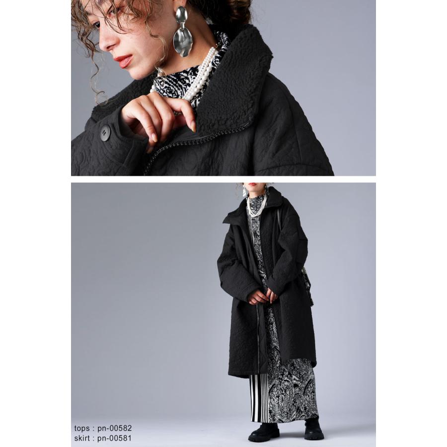 antiqua（アンティカ） サーモライト ロングキルトコート レディース