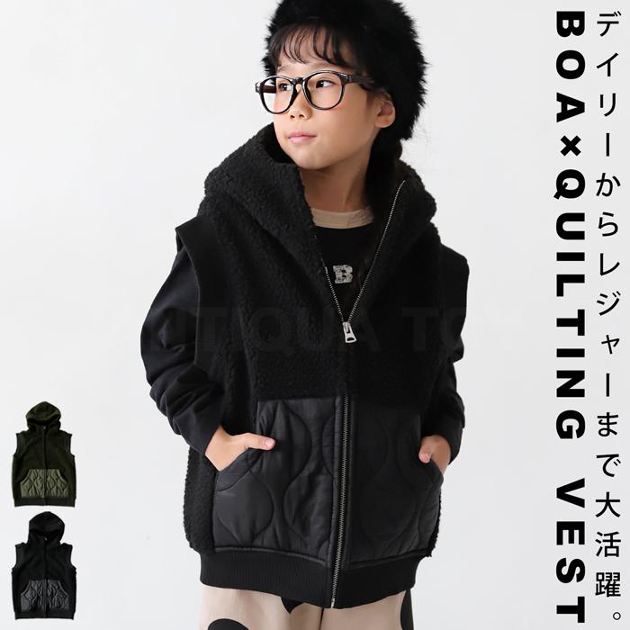 AMBITIONS フード付き黒ベスト AMBITION フード付きダウンベスト ブラック 【公式通販】