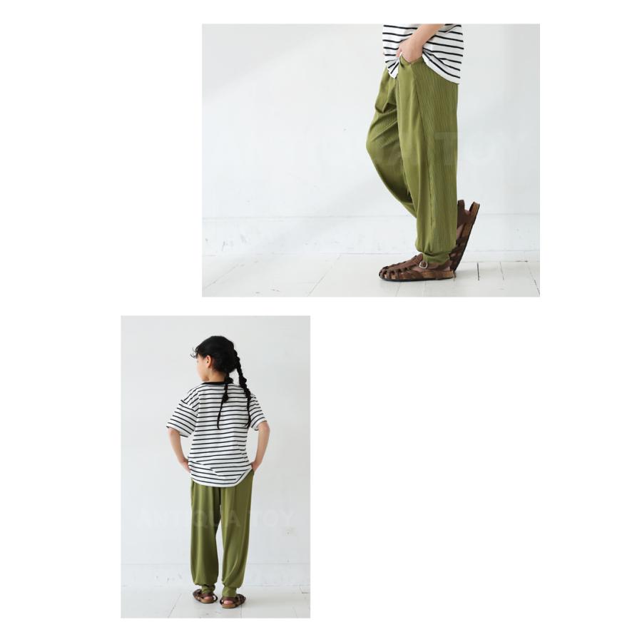 機能付き 裾リブスリットパンツ パンツ キッズ 子供服 ・100ptメール便可 TOY | antiqua | 10