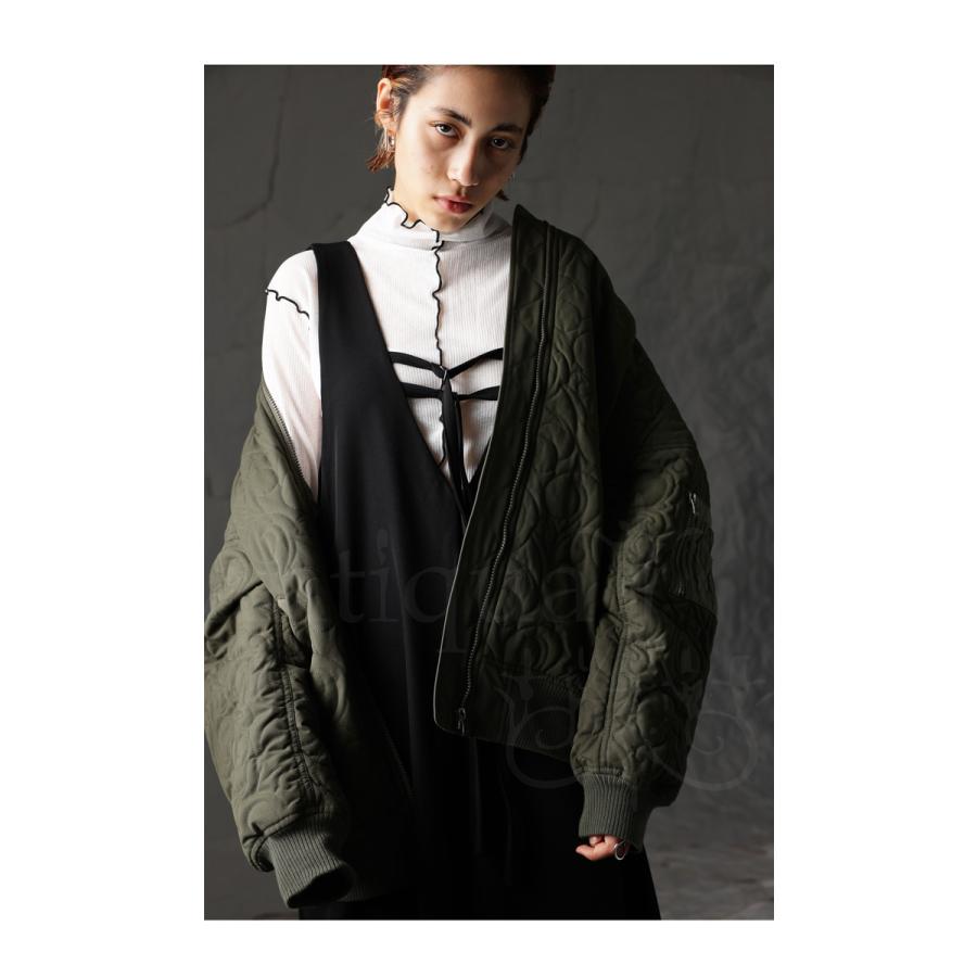 antiqua（アンティカ） MA-1 キルティングジャケット レディース