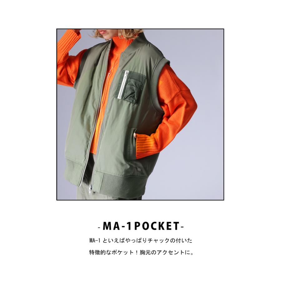 antiqua（アンティカ） ダウンのような暖かさ MA-1ベスト ベスト