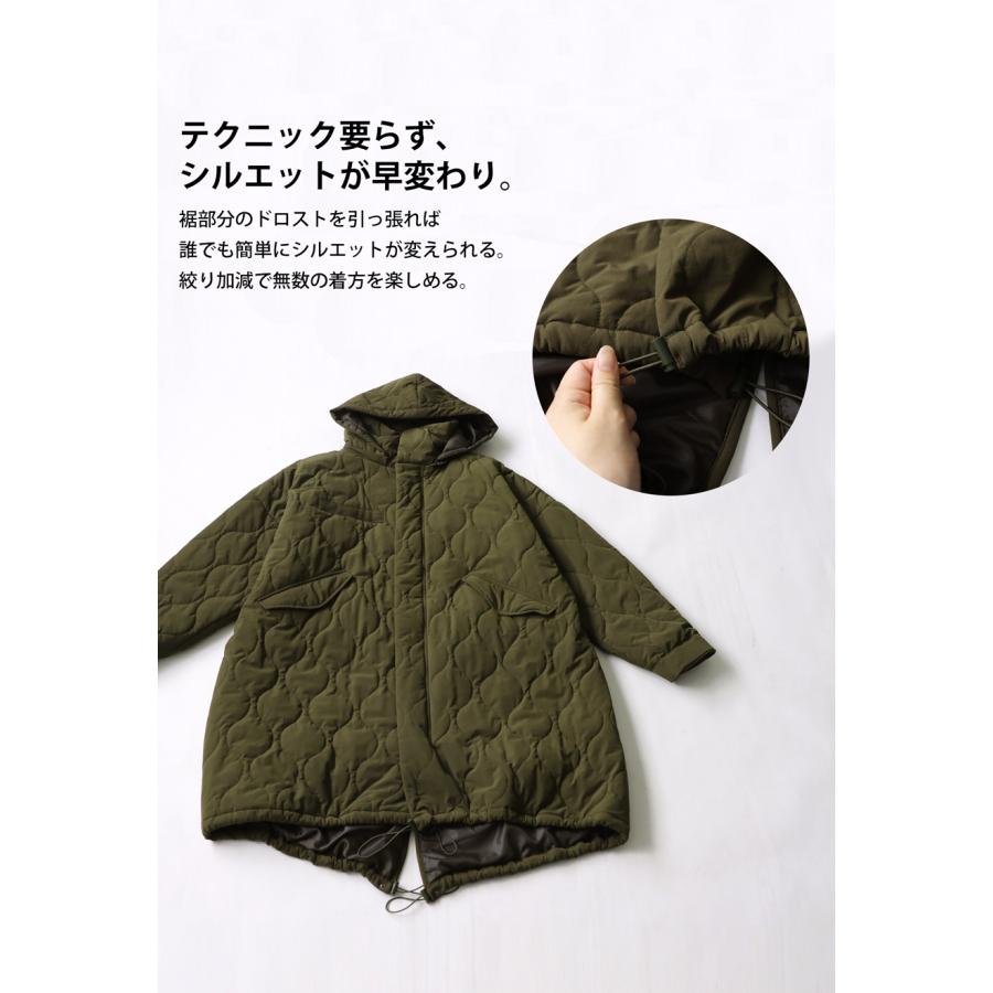 AF ブラック フード付きモッズコートかなり美品‼️暖かいよ〜‼️定価90000万円 antiqua（アンティカ） まるでダウンのような暖かさ モッズコート